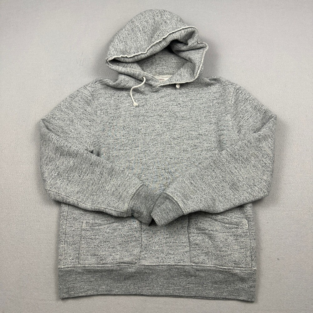 Wallace & Barnes Hoodie Men Medium Heather Gray Heritage Fleece Slant Pocket M